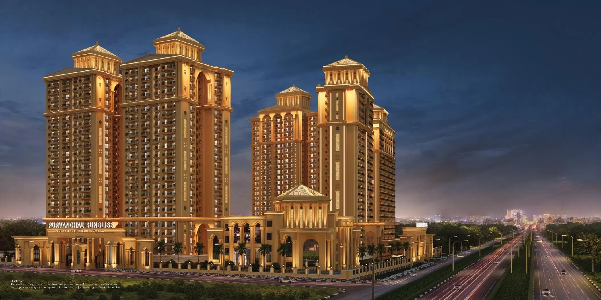 Purvanchal Sunbliss luxury residential towers in Sector 22D Yamuna Expressway Greater Noida
