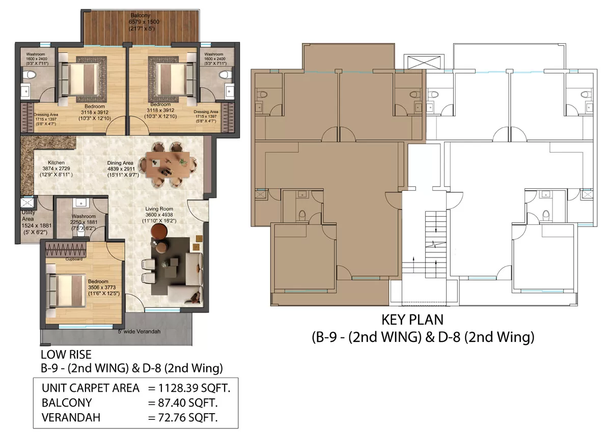 3 BHK residential layout plan Yamuna Expressway Greater Noida